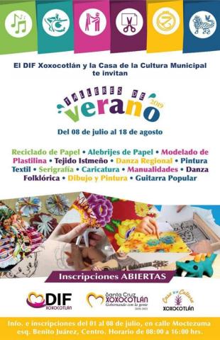 DIF Municipal otorgará cursos de verano a niños y jóvenes de Xoxocotlán