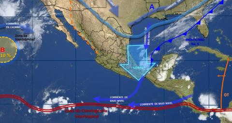 Pronóstico del clima en México para martes 17 de octubre